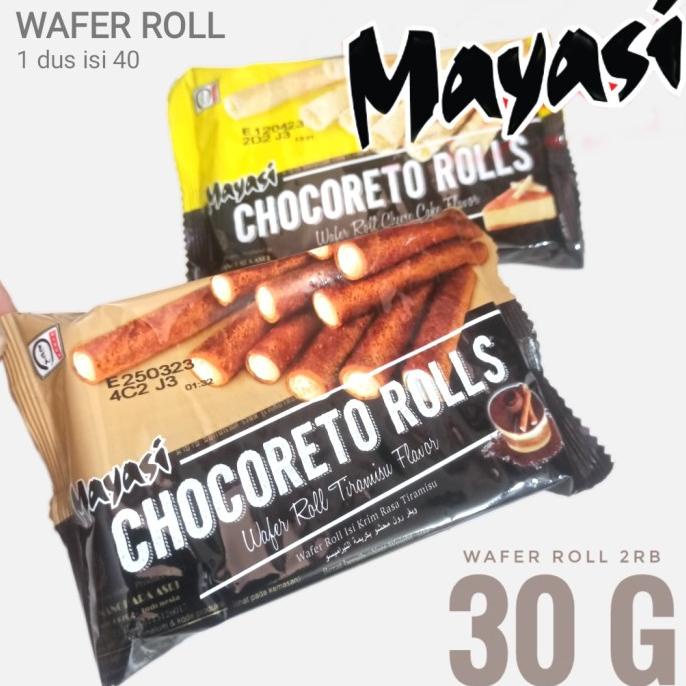 

Mayasi Chocoreto wafer rolls all varian