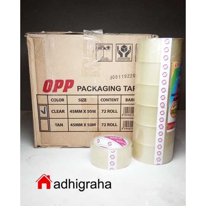 

lakban 2" bening OPP DAIMARU (45mmx50m, 45mic)