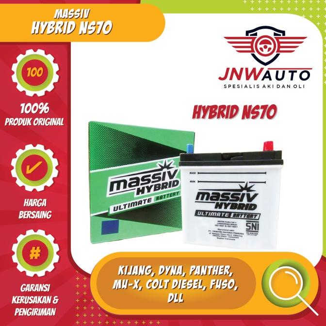 Aki Mobil Massiv Hybrid NS70 - Kijang, Dyna, Colt Diesel, Fuso, MU-X