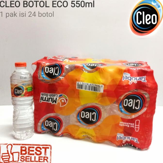 Cleo Botol 550ml air mineral eco pak 24 botol 550 ml