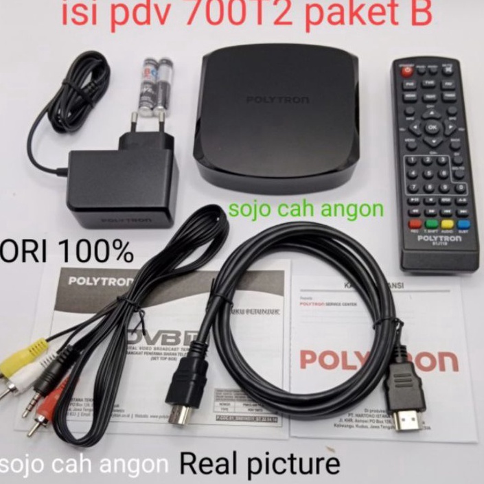 LUL419 set top box polytron pdv 700t2 stb tv digital dvb t2 original garansi resmi **