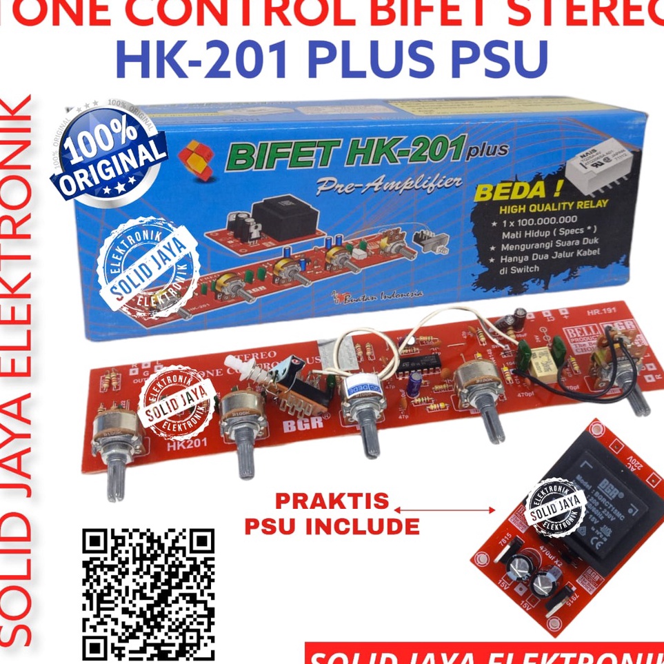 ➦ KIT TONE CONTROL BIFET HK-201 STEREO PLUS PSU TRAFO REGULATOR BI FET BI-FET HK 201 HK201 KONTROL P