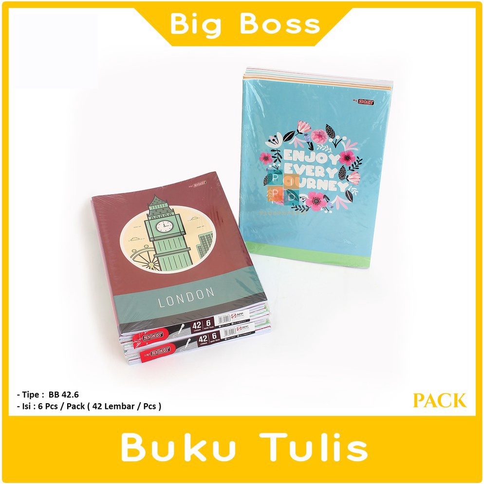 

Best seller BIG BOSS - Buku Tulis 42 Lembar Boxy - Pack RKE