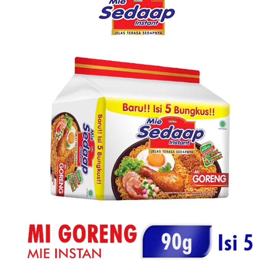 

BSQQ0437 Ready Stok SEDAAP Mie Instan Goreng Isi 5 Bag 90GR