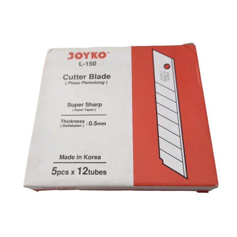 

L-150 Cutter Blade Refil/ Isi Pisau Joyko (1 tube isi 5 pcs)