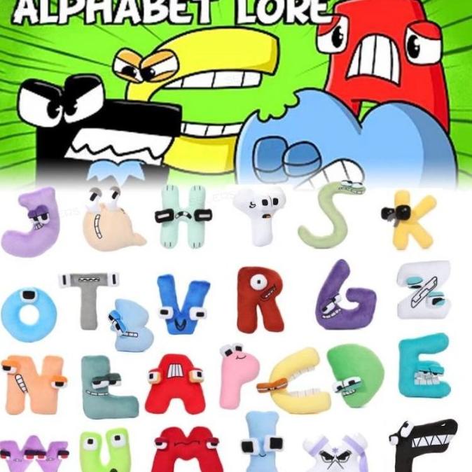 DM Alphabet Lore Boneka Kartun Mainan Alphabet Stuffed Plush Toy 26