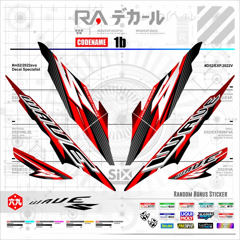 STRIPING STICKER WAVE S 110