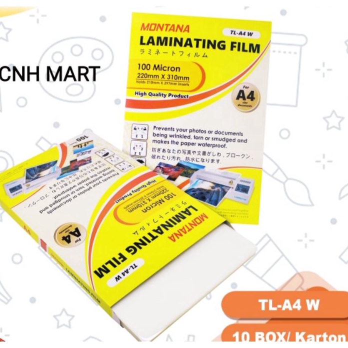 

XCRN2032 (C6369] Laminating A4 montana 100 Micron/ 100 pcs