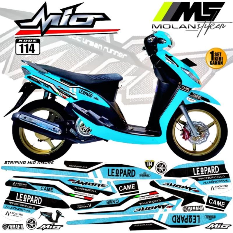 Decal Sticker Striping Variasi Mio Sporty Racing Moto Gp /Mio Smile Mio Karbu Mio Lama Mio Old Mio 1