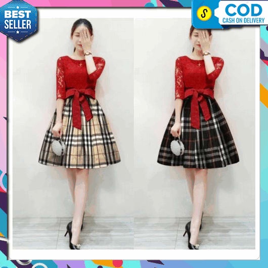 Dress Wanita Terbaru 2023 Dres Pendek Import Korean Style Baju Atasan Cewek Murah Remaja Drees Natal