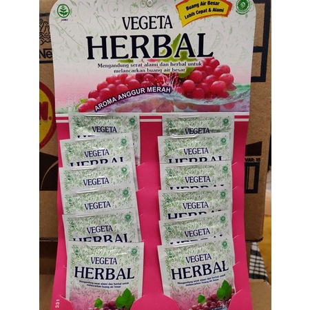 

Vegeta Herbal 1 Pack Isi 12 Sachet Aroma Anggur Merah