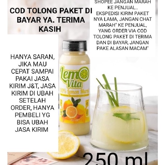 

LWHZ9604 5.5 COD Fresh Sari Lemon Lemovita jus diet detoks 250ml sudah BPOM