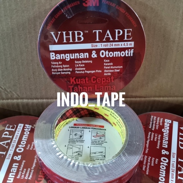 

Grosir! 3m vhb double tape 24mm x 4.5m ori