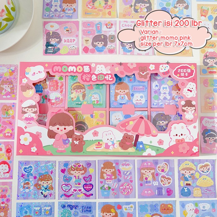 

Sticker Momo Isi 200 lbr Stiker Buku Diary DIY Hp Memo Journal Catatan - GLITTERMOMOPINK