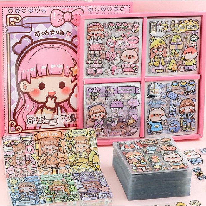 

Termurah Stiker Lucu Sticker Box Viral Dodogirl Isi 72 Lembar Bening