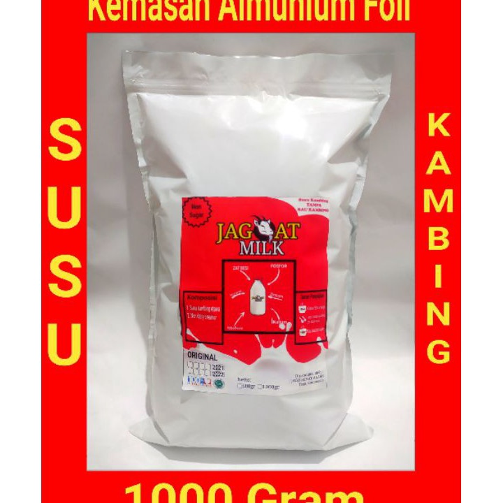 

ZSFX0295 【MEGA SALE】 Susu Kambing Etawa 1kg Kemasan Almunium foil jagoat milk