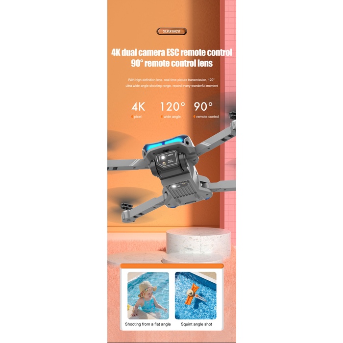 Drone Lipat Camera 4K HD XT9 double Camera free bag Follow Flight