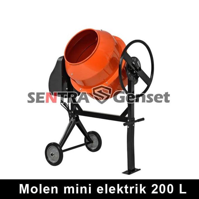 molen elektrik 200 liter. molen mini listrik. mesin pengaduk semen