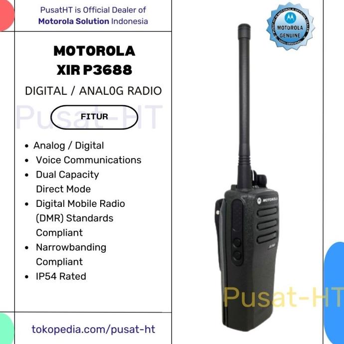 HT MOTOROLA DIGITAL MOTOTRBO XiR P3688 UHF 350 MHz P-3688 P 3688