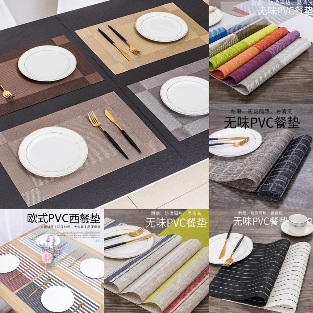 New Arrivals Tatakan Piring Alas Di Meja Makan Pvc Tahan Panas Anti Panas - Alas Meja Makan - Alas P