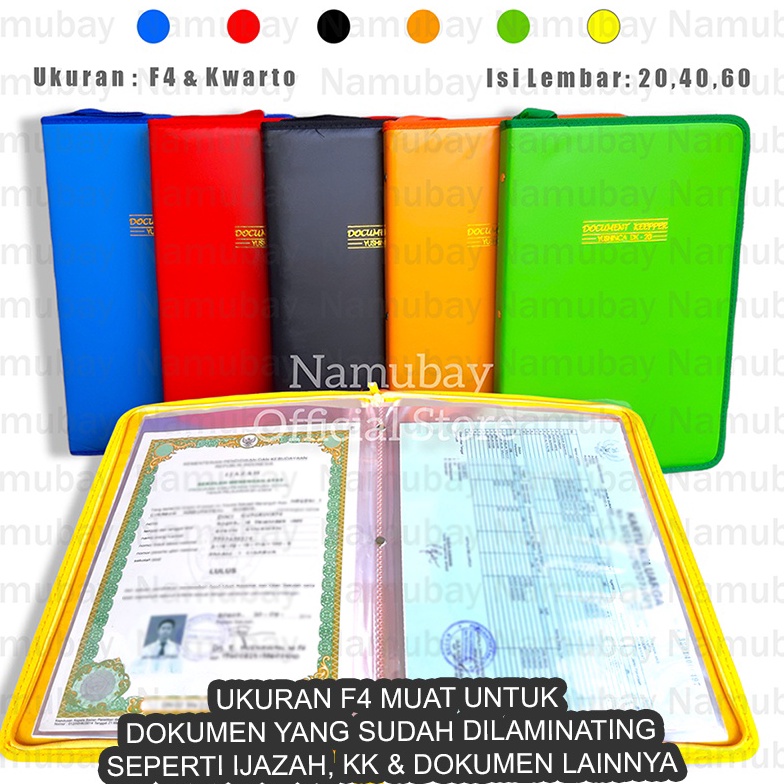 

LCNX3310 7.7 DOKUMEN KEEPER ISI 20,40,60 LEMBAR/DOKUMEN KEEPER RESLETING/MAP ANTI AIR/MAP DOKUMEN/CLEAR HOLDER/MAP SERTIFIKAT / document keeper resleting / document keeper bag / document keeper f4 / tempat dokumen / tempat berkas