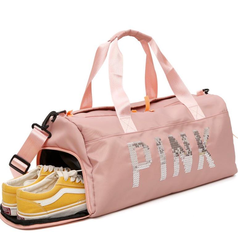 Update Tas Olahraga Sports Bag Tas Gym Fitness Yoga Jinjing Pink Blink Sport Ada Tas Sepatu Premium 