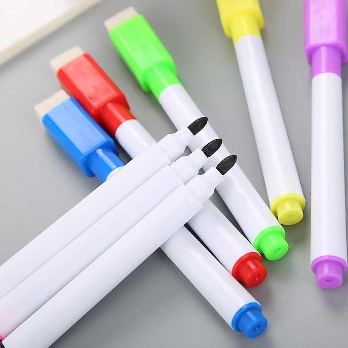 

Terbaru 1 Set Isi 8Pcs Spidol Warna Warni + Penghapus Termurah / Spidol Wipe Clean Bs Nkr