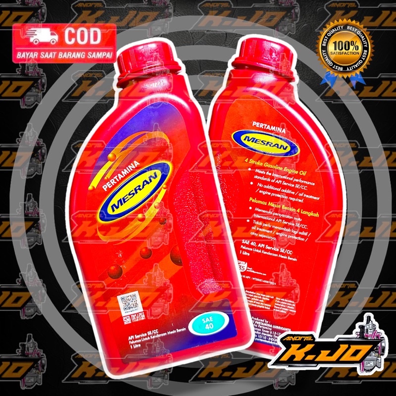 MESRAN 40 OLI MESIN PERTAMINA MESRAN 40 1 LITER