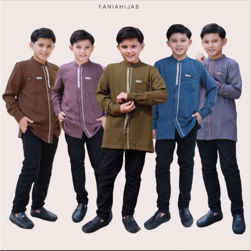 FANIA - READY SYAMIL KEMEJA KIDS BY FANIA/SYAMIL KEMEJA LENGAN PANJANG/SARIMBIT SYAMIL SYAMILA/KOKO 