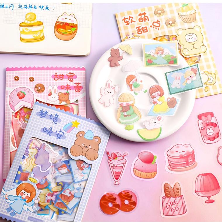

Termurah 1 Set Isi 45 Pcs Sticker Aesthetic Berbagai Macam Motif Lucu Imut Bs Ktl