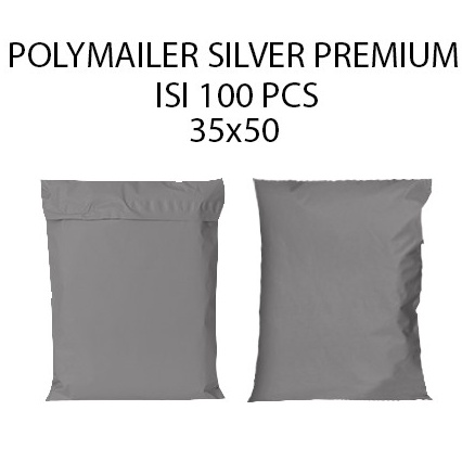 

Kirim Sekarang.. PLASTIK PACKING KEMASAN AMPLOP POLYMAILER SILVER PREMIUM | KEMASAN OLSHOP | 35x50 isi 100pcs RWL