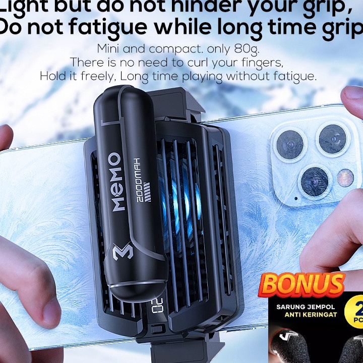 AIF349 MEMO DL10 RGB Phone Fun Cooler Phone Mobile Cooler with 2000mAh Battery Portable <>