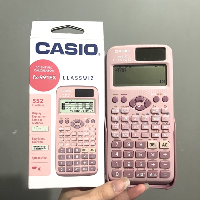 

casio fx-991ex pink mauve scientific calculator preloved