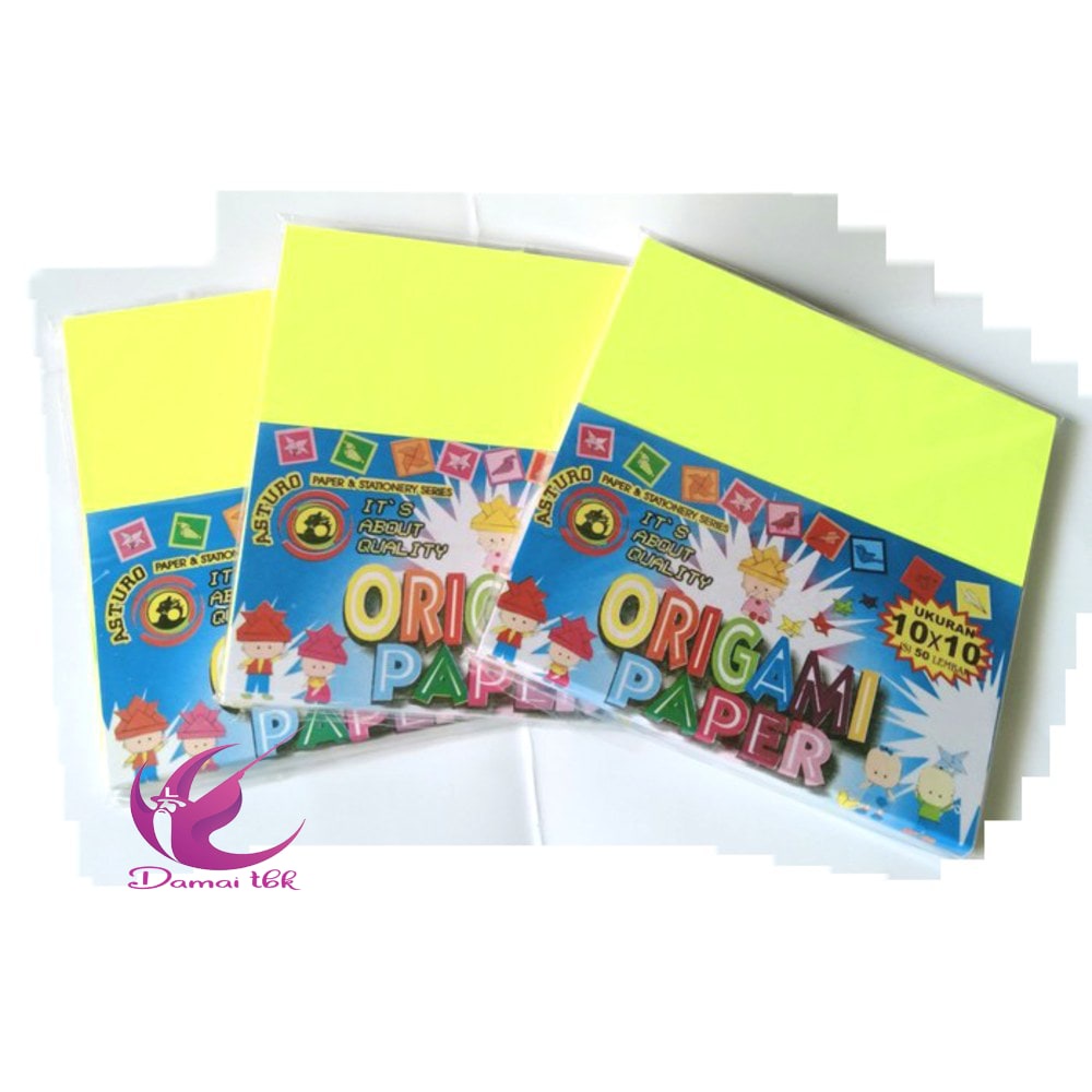 

Kertas Origami / Kertas Lipat Asturo 10x10 isi 50 Lb