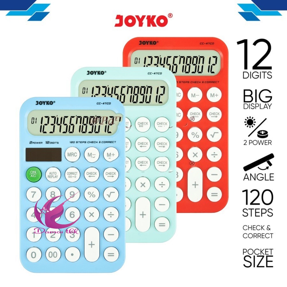 

Kalkulator Joyko CC-47CO 12 Digits Check Correct