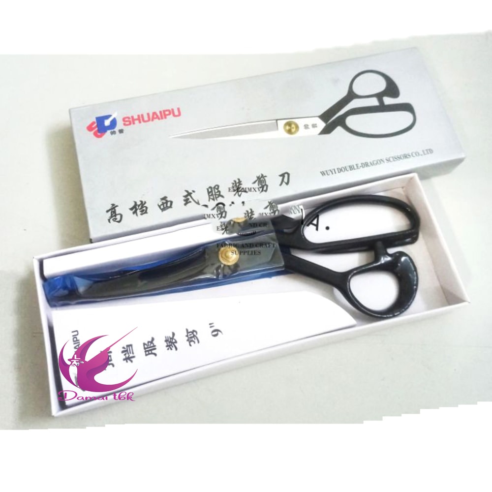 

Gunting Kain Shuaipu 9 inch Pegangan Karet Hitam