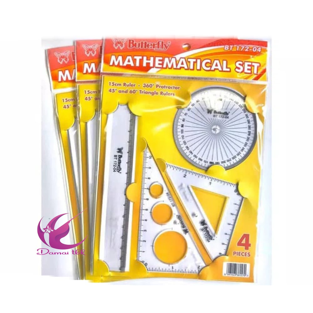 

Butterfly Penggaris Mathematical Set BT-172-04/ Set Penggaris Segitiga
