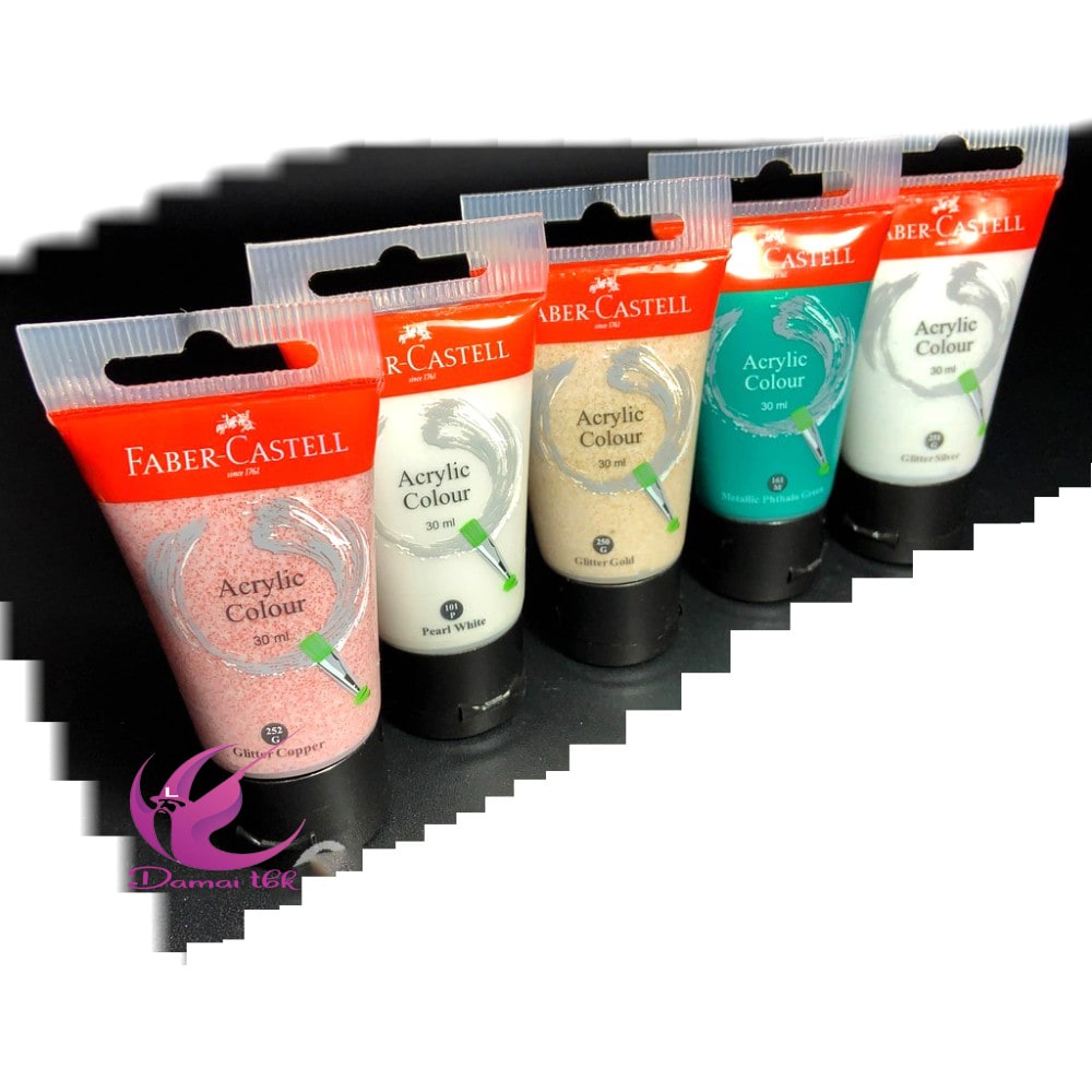 

Cat Acrylic Glitter 30 ml Faber Castell Satuan Cat Lukis Akrilik