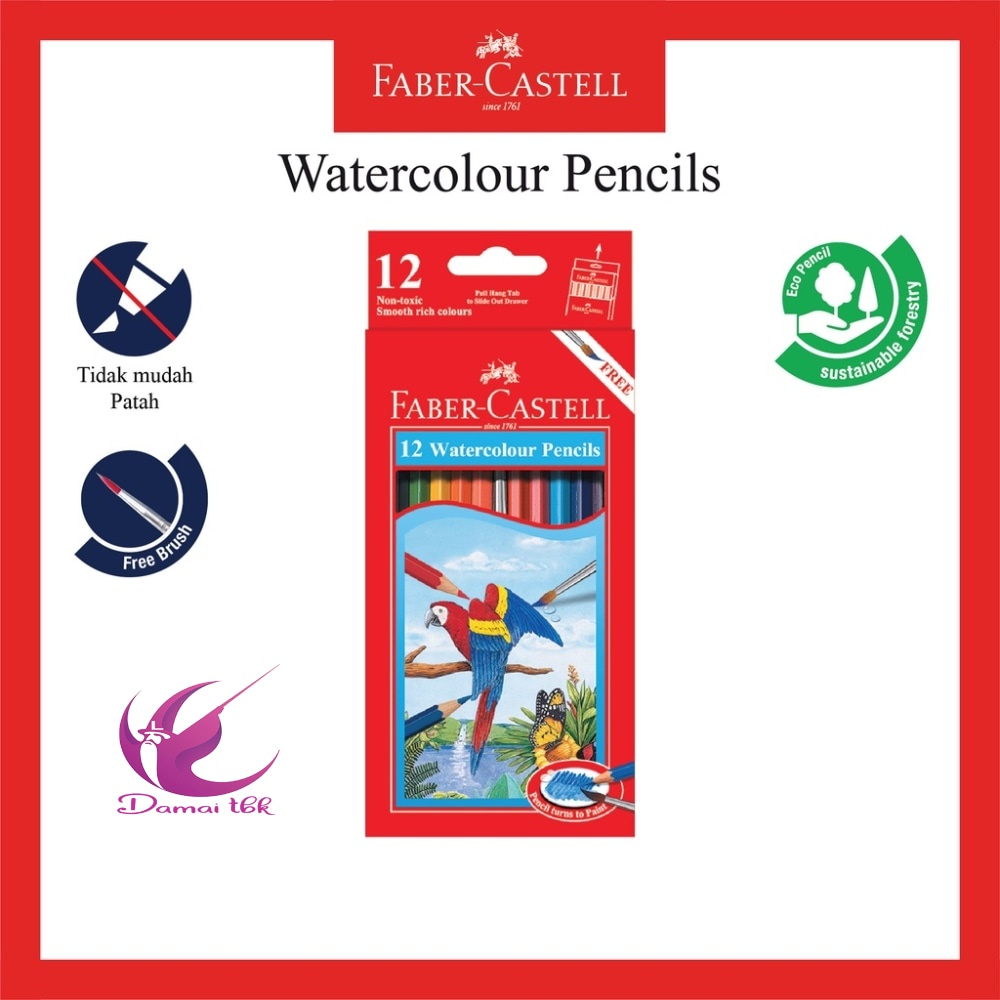 

Faber Castell Pensil Warna Watercolour Panjang 12 Warna 114462