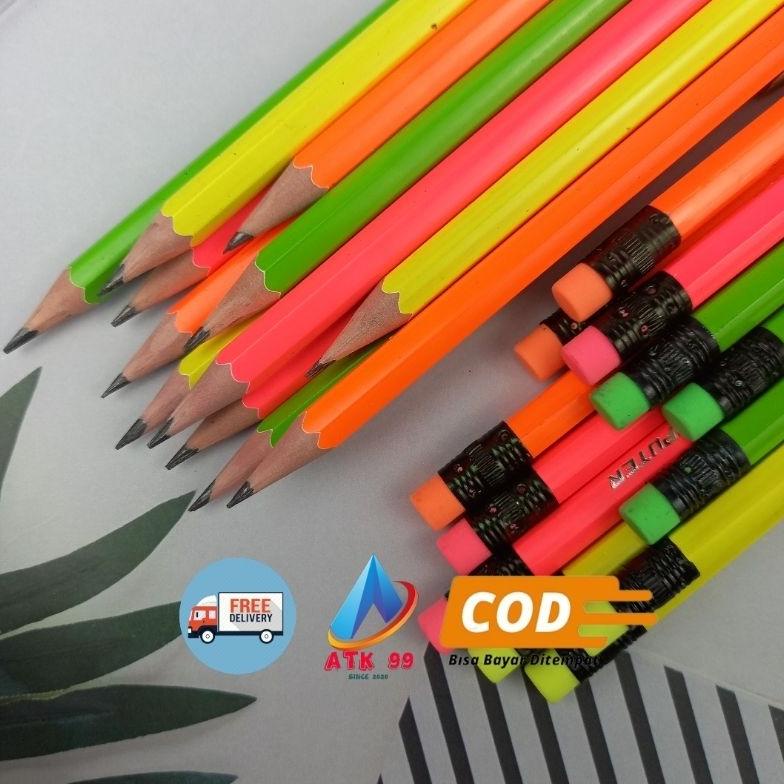 

Promo Vp 30- Voxy Neon Pencil/Pensil 2B+Penghapus/Pensil Computer/Pencil 2B/Pensil Sekolah
