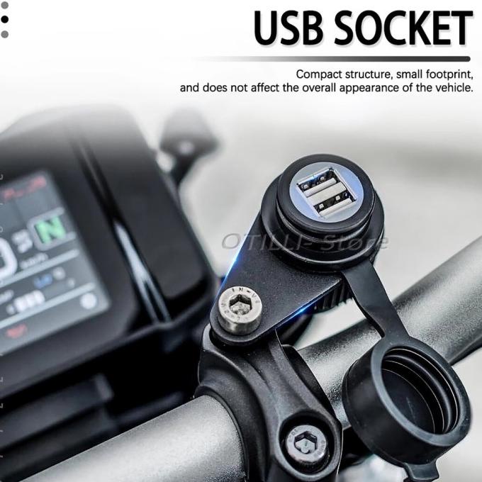 Soket USB Ganda 12V DV Untuk Motor Yamaha MT-07 MT-09 SP Tracer FZ-09