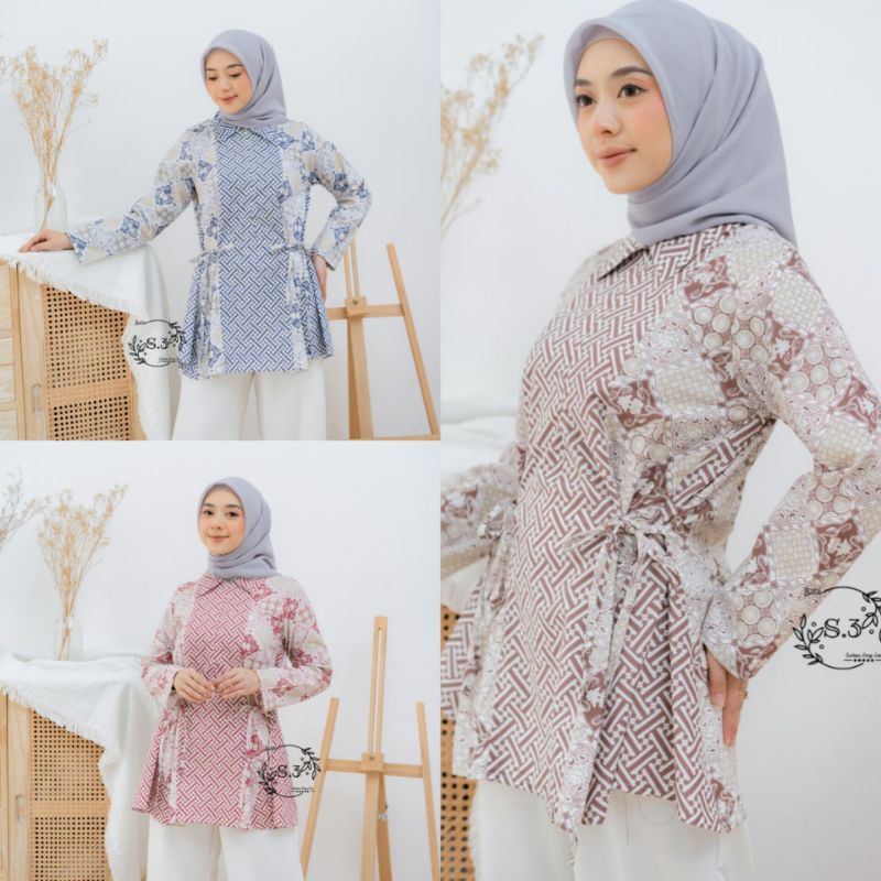 Batik Kantor Seragam Wanita Modern