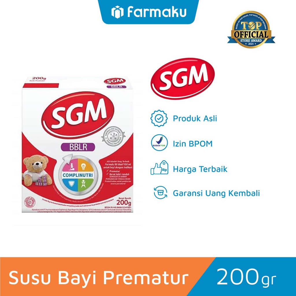 SGM BBLR - Susu Formula Bayi Prematur Usia 0-12 Bulan - 200 gr