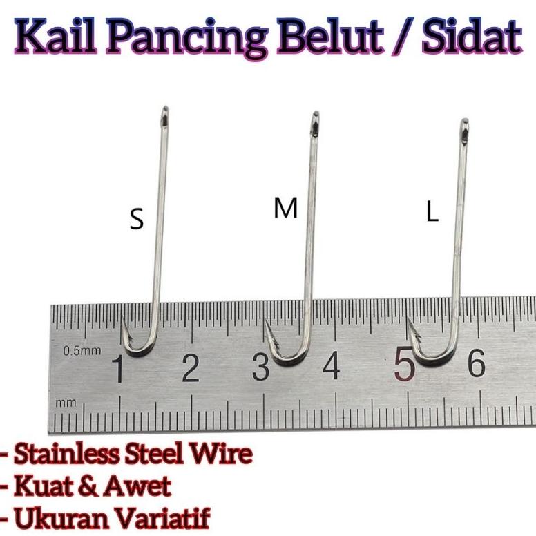 Terbaik 10 Buah Kail Pancing Belut Dan Sidat Mancing Ureg Stainless Steel