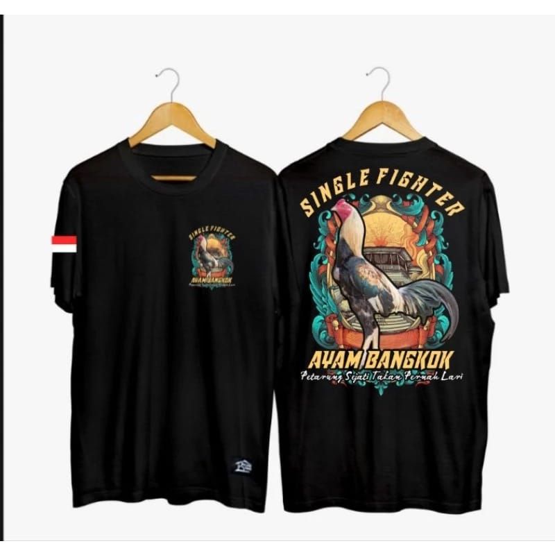 KAOS AYAM BANGKOK PETARUNG SINGLE FIGHTER