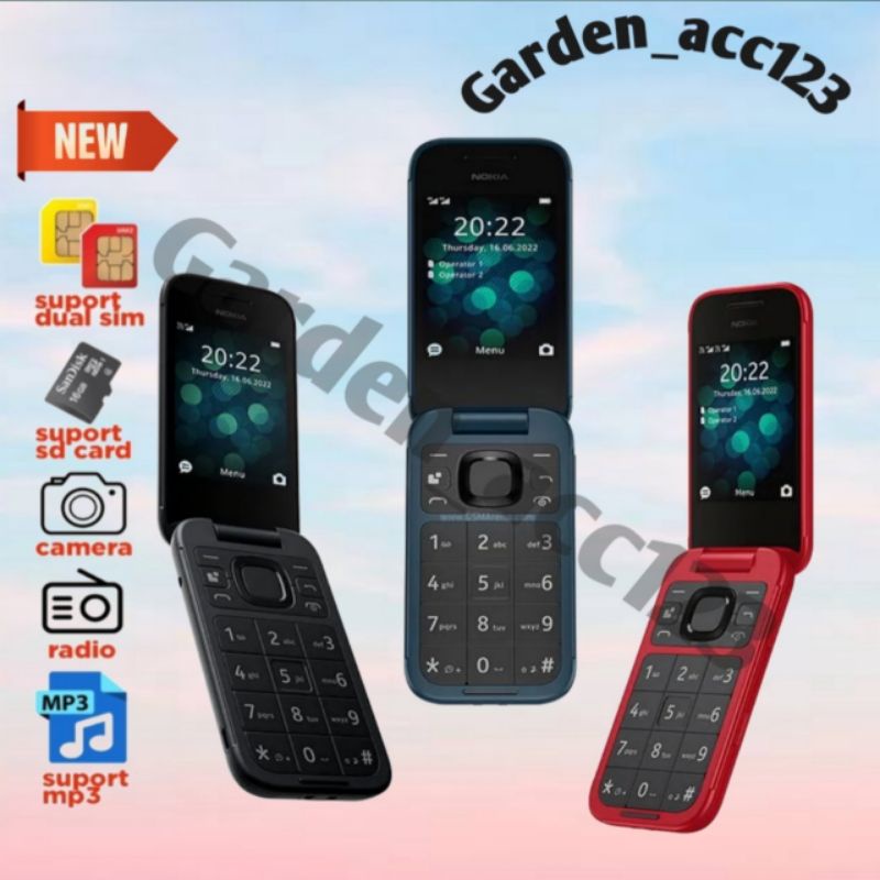 NOKIA 2760 FLIP DUAL SIM NEW NOKIA LIPAT