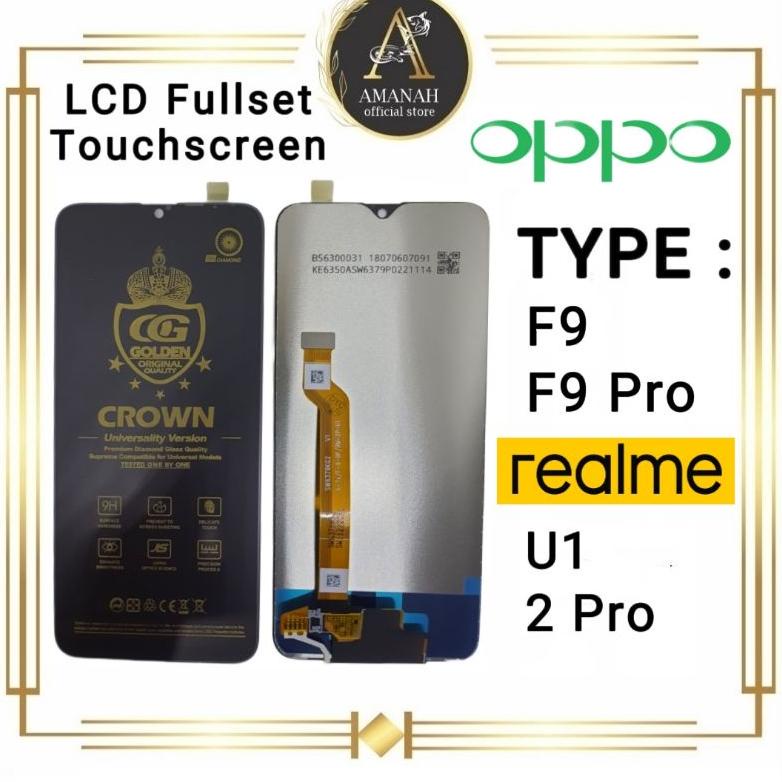 Viral Lcd Touchscreen Oppo F9 Cph1823 / F9 Pro / Realme 2 Pro / U1 Fullset Crown Original Super 100%
