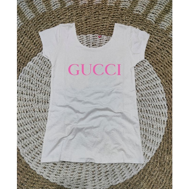 kaos wanita cewek premium import stretch bodyfit u neck v neck