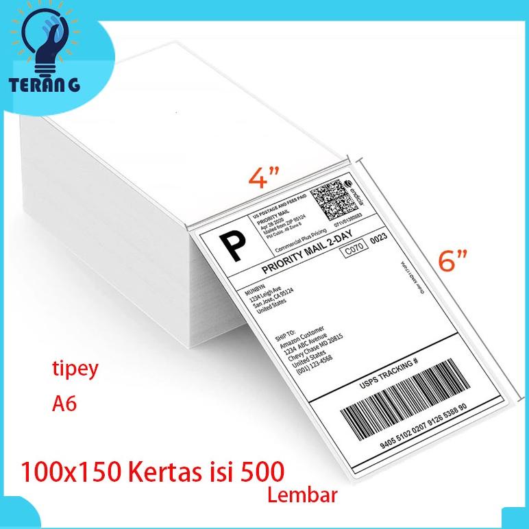 

Terlaris Label Thermal 100X150 Kertas Isi 500 Lembar Sticker Receipt Printer Barcode Xpinter