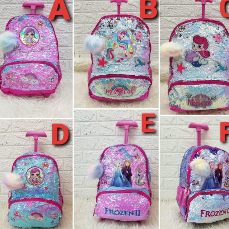 *Banyak Peminat* tas troli unicron/tas troli lol/tas troli mermeid/ troli squin/tas troli anak tk/ta